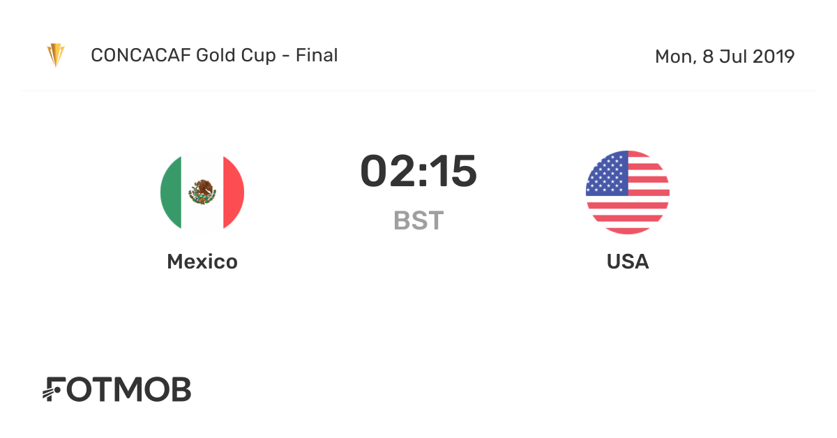 Mexico vs USA live score, predicted lineups and H2H stats.